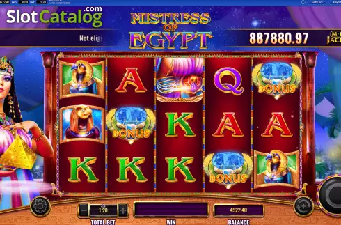 Οθόνη8. Mistress of Egypt MegaJackpots Κουλοχέρης