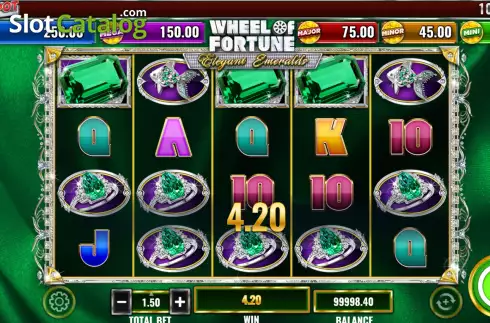 Οθόνη4. Wheel of Fortune Elegant Emeralds Κουλοχέρης