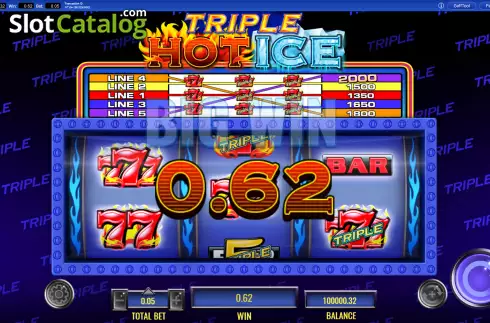 Οθόνη3. Triple Hot Ice Κουλοχέρης