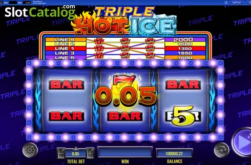 Οθόνη4. Triple Hot Ice Κουλοχέρης