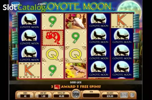 Ροδέλες. Coyote Moon Κουλοχέρης