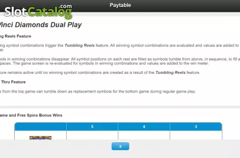 Οθόνη6. Da Vinci Diamonds Dual Play Κουλοχέρης 