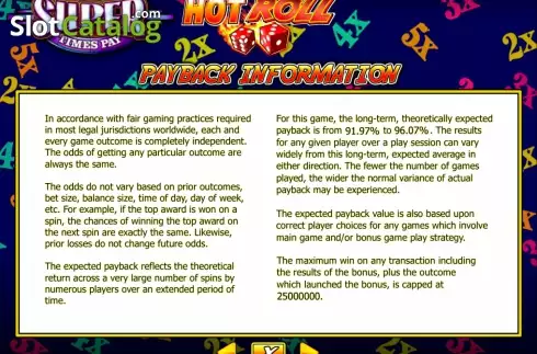 Οθόνη6. Super Times Pay Hot Roll Κουλοχέρης