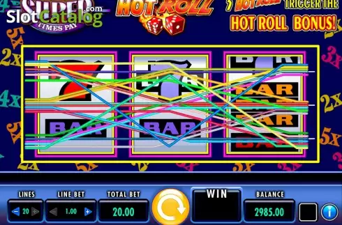 Οθόνη8. Super Times Pay Hot Roll Κουλοχέρης