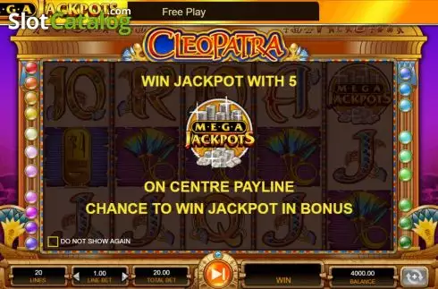 Οθόνη2. MegaJackpots Cleopatra Κουλοχέρης