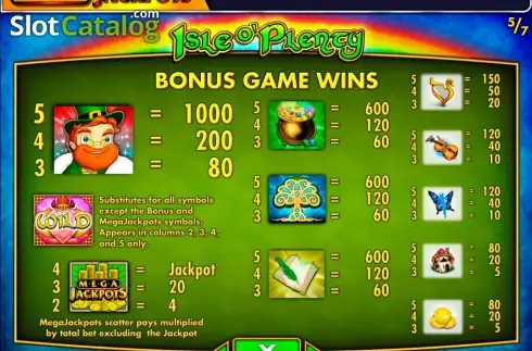 Οθόνη6. MegaJackpots Isle O'Plenty Κουλοχέρης