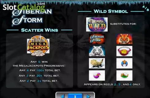 Οθόνη5. MegaJackpots Siberian Storm Κουλοχέρης