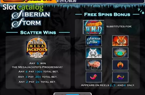 Οθόνη8. MegaJackpots Siberian Storm Κουλοχέρης