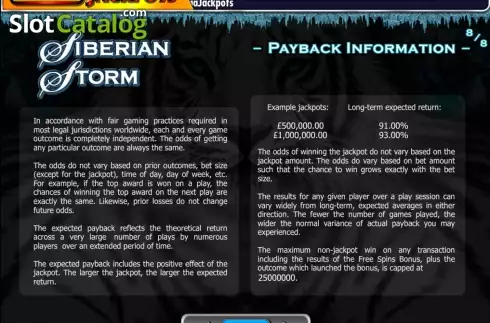 Οθόνη9. MegaJackpots Siberian Storm Κουλοχέρης