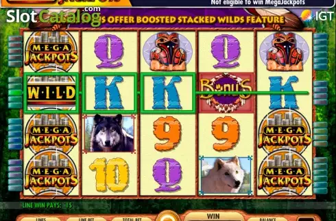 Οθόνη8. MegaJackpots Wolf Run Κουλοχέρης
