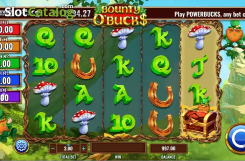 Οθόνη2. Powerbucks Bounty O'Bucks Κουλοχέρης