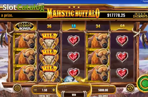 Οθόνη2. MegaJackpots Magestic Buffallo Κουλοχέρης