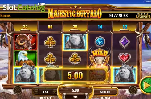 Οθόνη4. MegaJackpots Magestic Buffallo Κουλοχέρης