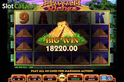 Μεγάλη νίκη. Mayan Riches Κουλοχέρης