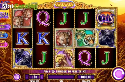 Οθόνη2. Cats Diamond Spins Κουλοχέρης 