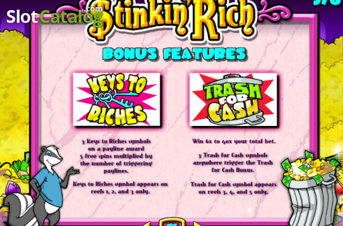 Πίνακας πληρωμών 3. Stinkin Rich (IGT) Κουλοχέρης 
