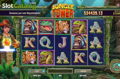 Οθόνη2. Jungle Tower MegaJackpots Κουλοχέρης