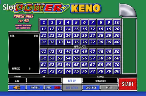 Οθόνη2. Power Keno (IGT) Κουλοχέρης 