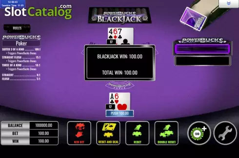 Οθόνη3. PowerBucks Blackjack Κουλοχέρης