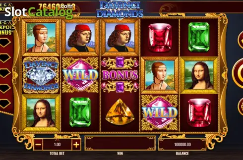 Οθόνη2. Da Vinci Diamonds MegaJackpots Κουλοχέρης 