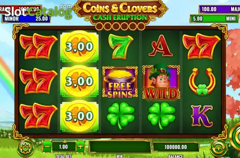 Οθόνη2. Cash Eruption Coins & Clovers Κουλοχέρης