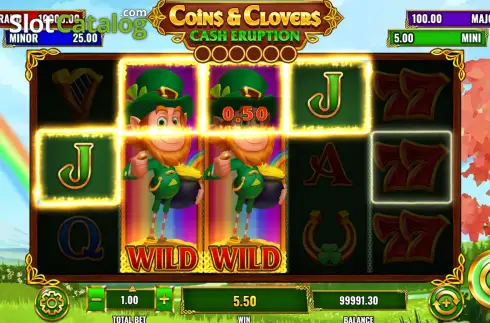 Οθόνη3. Cash Eruption Coins & Clovers Κουλοχέρης
