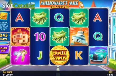 Οθόνη2. Millionaire's Mile: Hold & Win Κουλοχέρης
