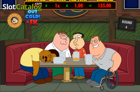 Το μπόνους Drunken Clam. Family Guy Κουλοχέρης
