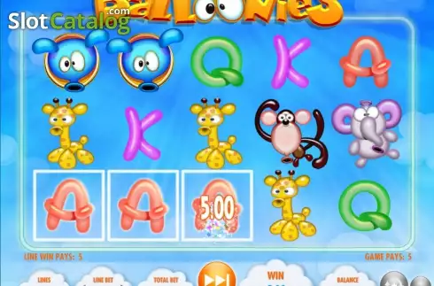 Κερδίστε παρουσίαση. Balloonies Κουλοχέρης