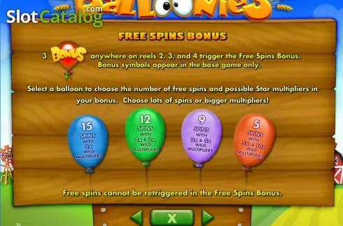 Πίνακας πληρωμών 3. Balloonies Farm Κουλοχέρης
