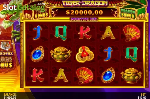 Οθόνη2. Tiger and Dragon Multiplier Κουλοχέρης