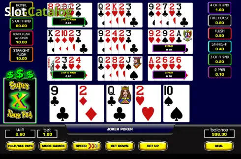 Οθόνη3. Super Times Pay Ten Play Poker Κουλοχέρης