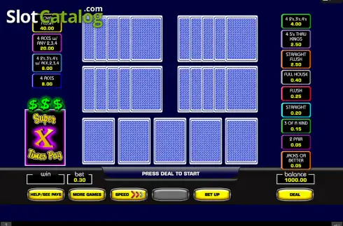 Οθόνη2. Super Times Pay Five Play Poker Κουλοχέρης