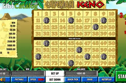 Οθόνη2. Caveman Keno Κουλοχέρης