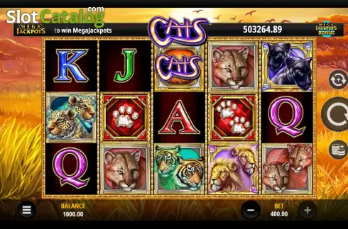 Οθόνη2. Cats MegaJackpots Κουλοχέρης 