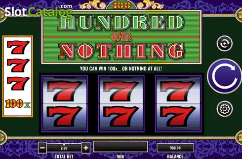 Οθόνη2. Hundred or Nothing Κουλοχέρης