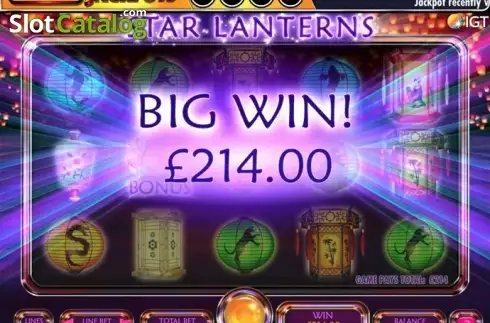 Οθόνη 5. Mega Jackpots Star Lanterns Κουλοχέρης