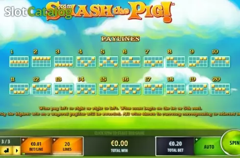 Πίνακας πληρωμών 3. Smash the Pig Κουλοχέρης