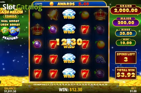 Οθόνη3. Cash Melon Combo Κουλοχέρης