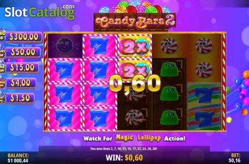 Οθόνη3. Candy Bars 2 Κουλοχέρης