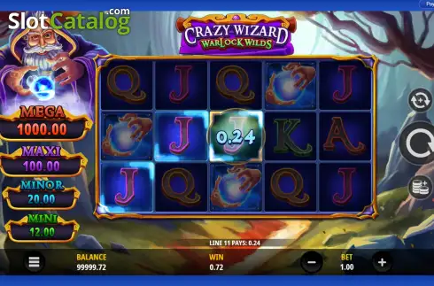 Οθόνη3. Crazy Wizard Warlock Wilds Κουλοχέρης