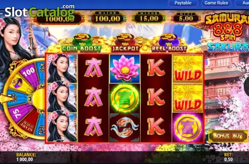 Οθόνη2. Samurai 888 Spin Sakura Κουλοχέρης