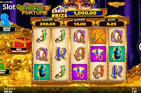 Οθόνη3. Cleopatra Triple Fortune Κουλοχέρης