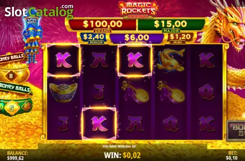 Οθόνη3. Magic Rockets Dragon Κουλοχέρης