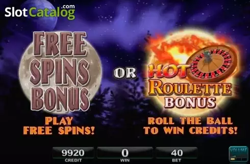 Επιλέξτε ένα μπόνους 2. Hot Roulette - Wolf Run Κουλοχέρης
