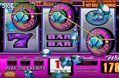 Νίκη. Hot Roulette - Triple Double Diamond Κουλοχέρης