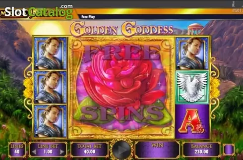 Οθόνη5. Golden Goddess Mega Jackpots Κουλοχέρης