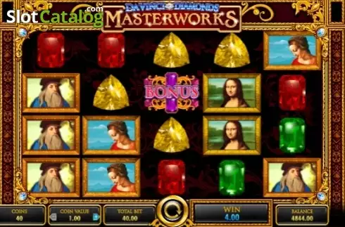 Οθόνη3. Da Vinci Diamonds Masterworks Κουλοχέρης