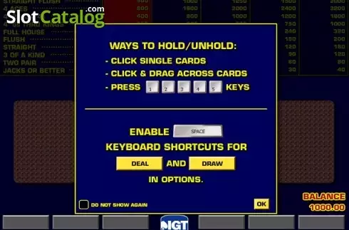 Οθόνη2. Bonus Poker Game King Κουλοχέρης