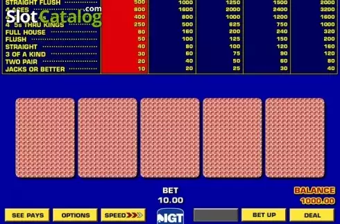 Οθόνη3. Bonus Poker Game King Κουλοχέρης